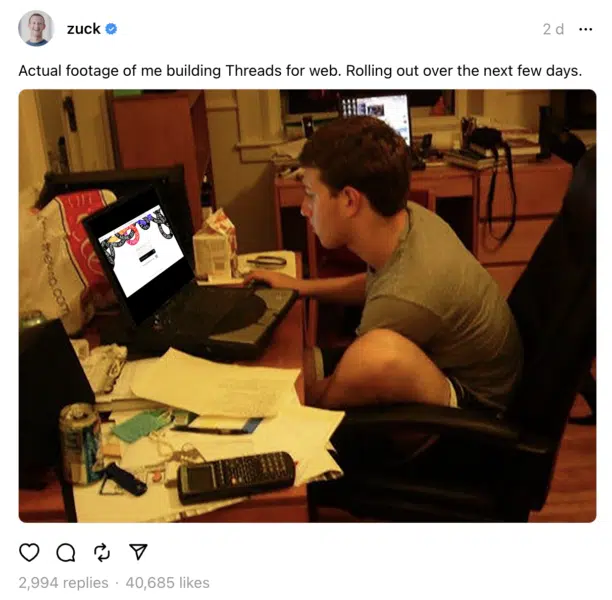 Threads is widely rolling out on the web