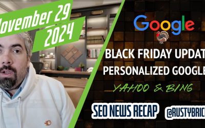 Black Friday Google Core Update, Personalized Google, Google Ads, Google Local & Bing Webmaster Tools With Yahoo Search