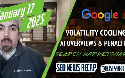 Google Search Volatility Cooling, AI Overviews Penalties, Maps Pin Hack Fix, Search Market Share & More